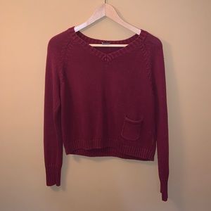 Cropped Maroon Sweater